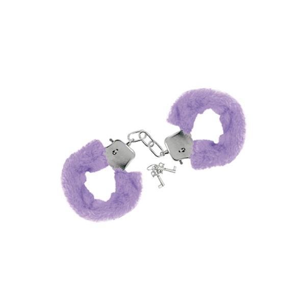 Metalne Lisice Ljubičasto Krzno Purple Furry Cuffs - ff001105