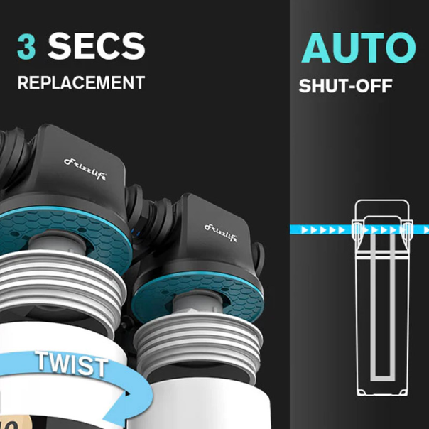 Filter za vodu FRIZZLIFE DW10F ispod sudopere + dodatna slavina - 619011