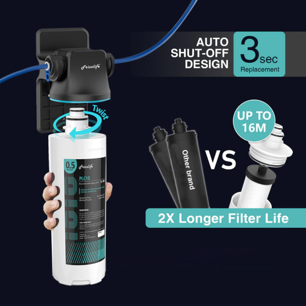 Filter za vodu FRIZZLIFE SW10F ispod sudopere + dodatnom slavinom - 619010