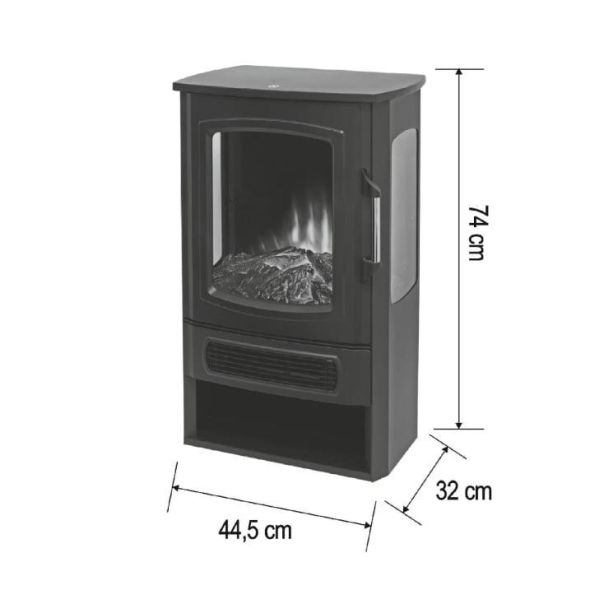 HOME Električni panorama samostojeći kamin 2000W FKK26 - EP3222696