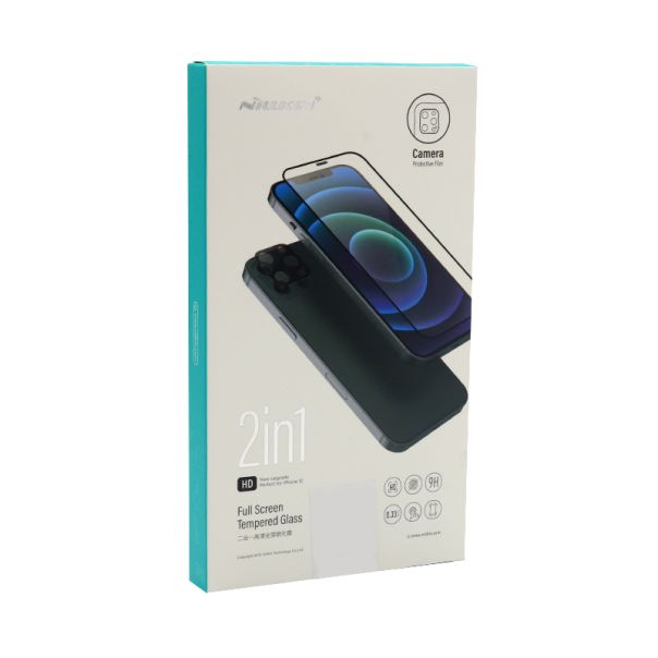 NILLKIN Folija za zaštitu ekrana 2u1 HD za iPhone 14 Plus, crna - FL10463
