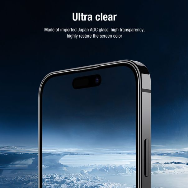 NILLKIN Folija za zaštitu ekrana 2u1 HD za iPhone 14 Pro, crna - FL10464