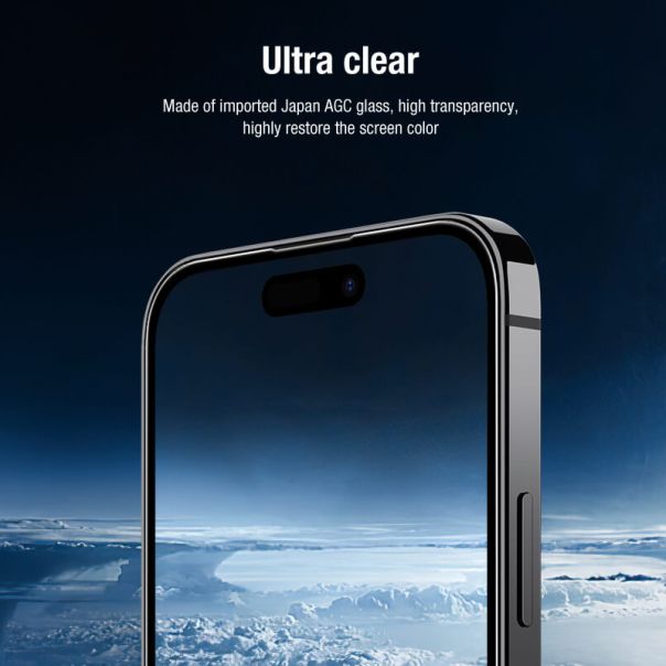 NILLKIN Folija za zaštitu ekrana 2u1 HD za iPhone 14 Pro Max, crna - FL10465