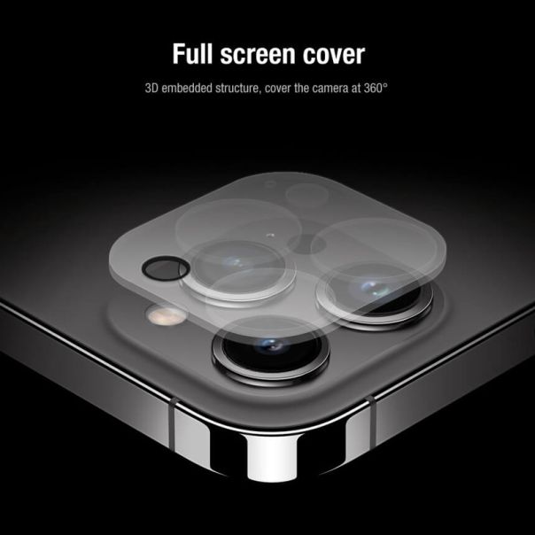 NILLKIN Folija za zaštitu ekrana 2u1 HD za iPhone 14 Pro Max, crna - FL10465