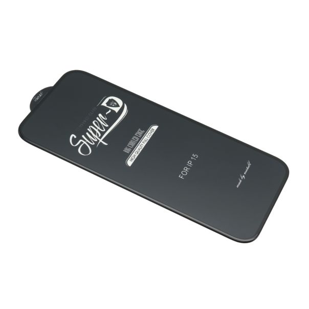 Folija za zaštitu ekrana Glass 11D za iPhone 15, crna - FL10811