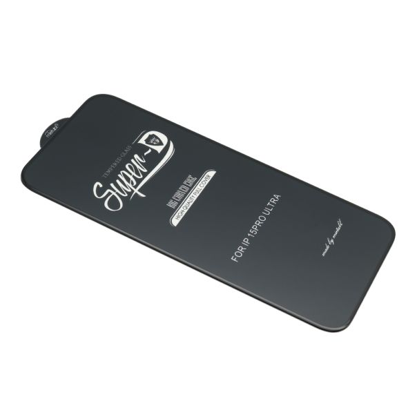 Folija za zaštitu ekrana Glass 11D za iPhone 15 Pro Max, crna - FL10812