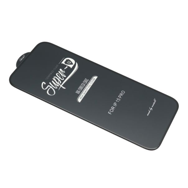 Folija za zaštitu ekrana Glass 11D za iPhone 15 Pro, crna - FL10813