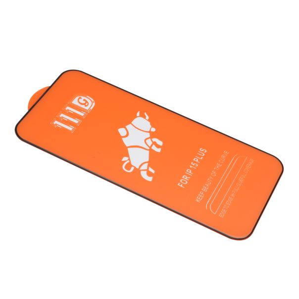 Folija za zaštitu ekrana Glass 5D za iPhone 15 Plus, crna - FL10826