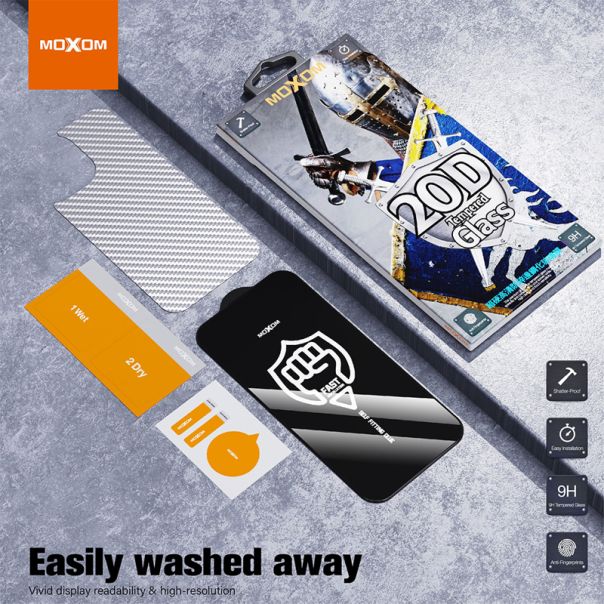 Staklo za zaštitu ekrana GLASS MOXOM 20D za iPhone 16 Pro - FL11466