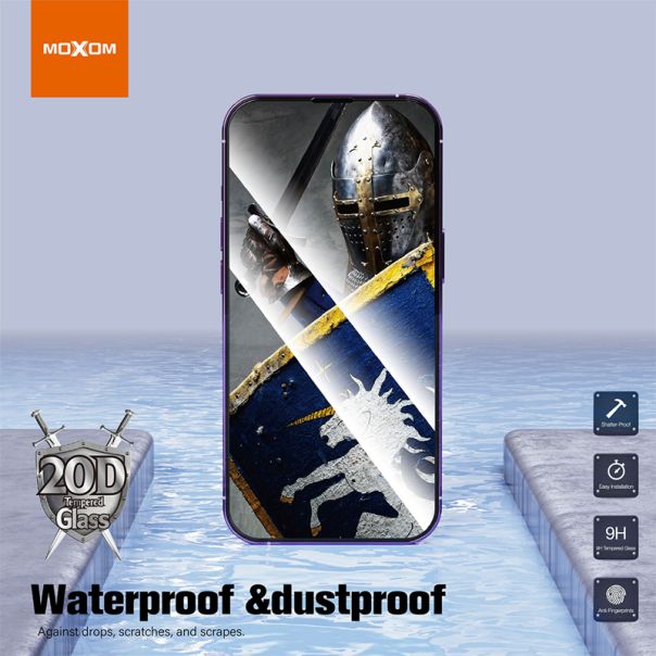 Staklo za zaštitu ekrana GLASS MOXOM 20D za iPhone 16 Pro - FL11466