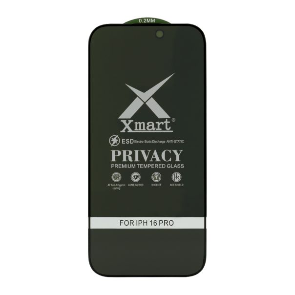 Staklo za zastitu ekrana GLASS X mart 9D PRIVACY za iPhone 16 Pro - FL11477