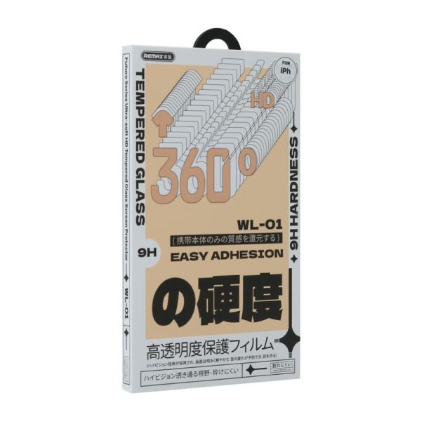 Folija za zastitu ekrana REMAX 9H 360 HD WL-01 za iPhone 16, crna - FL11482
