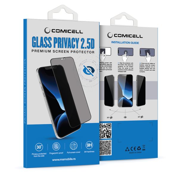 Staklo za zaštitu ekrana GLASS PRIVACY 2.5D full glue za Samsung A366B Galaxy A36 5G, crna - FL11542