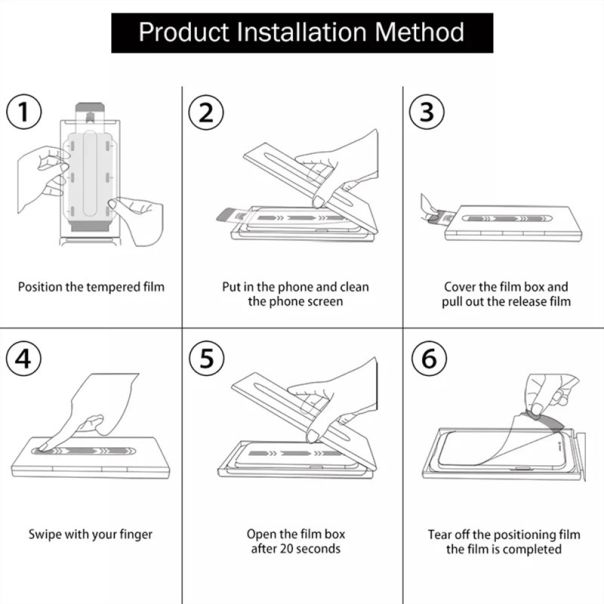 Staklo za zaštitu ekrana GLASS FILM BOX - DUST FREE za iPhone 16 - FL11552