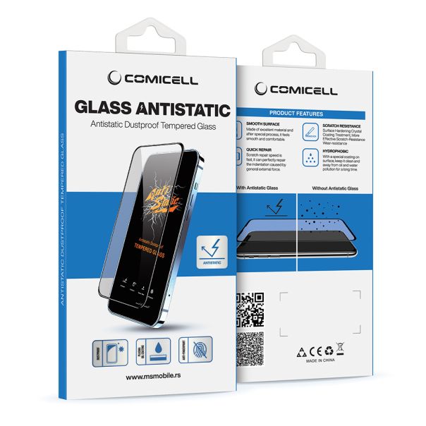 Folija za zaštitu ekrana GLASS ANTISTATIC za iPhone 17, crna - FL11707