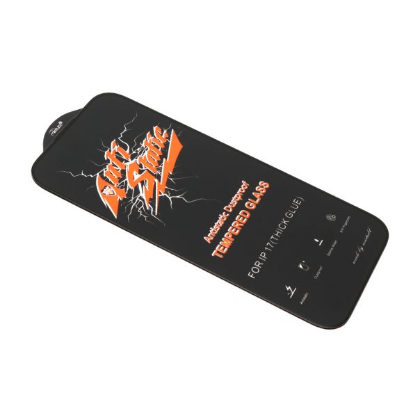 Folija za zaštitu ekrana GLASS ANTISTATIC za iPhone 17, crna - FL11707