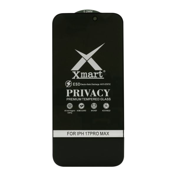 Folija za zaštitu ekrana GLASS X mart 9D PRIVACY za iPhone 17 Pro Max - FL11757