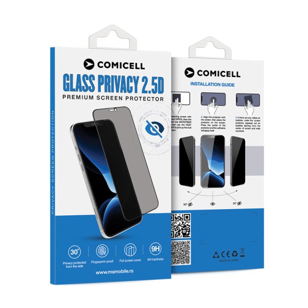 Staklo za zaštitu ekrana GLASS PRIVACY 2.5D full glue za Samsung A075F Galaxy A07, crna - EP2611562