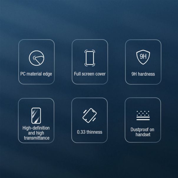 NILKIN Folija za zaštitu ekrana za iPhone 12/12 Pro, crna - FL8501