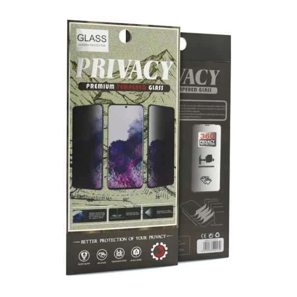 Folija za zaštitu ekrana Glass Privacy 2.5D Full glue za Samsung G996F Galaxy S21 Plus, crna - FL8662