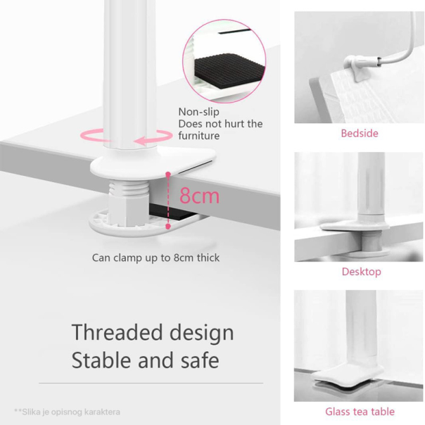 Fleksibilni desktop drzac za mobilni telefon tip2 pink - 211830