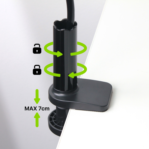 Fleksibilni desktop drzac za web kameru tip1 crni - 211833