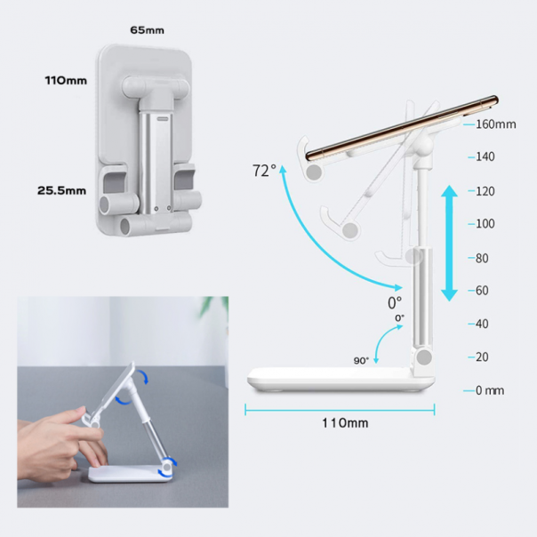 Fleksibilni drzac za mobilni telefon beli - 94240-1