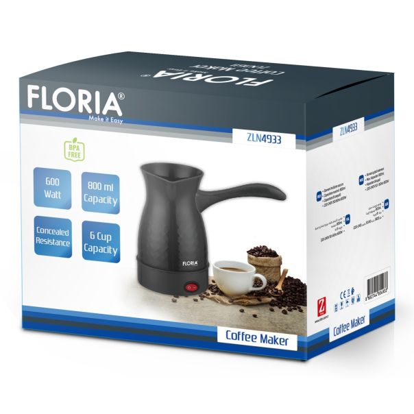 FLORIA Električna džezva ZLN4933, crna - 23571