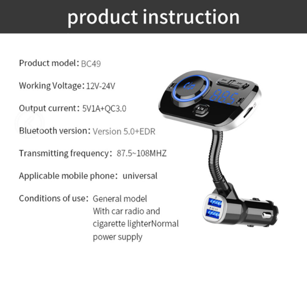 FM transmiter BC49AQ crni - 83159