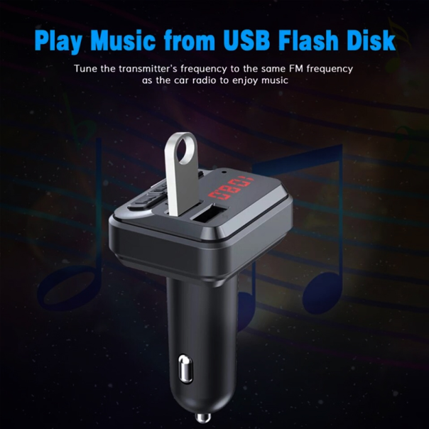 FM transmiter C6 USB Bluetooth 5.0 12-24V handsfree crni - 208200