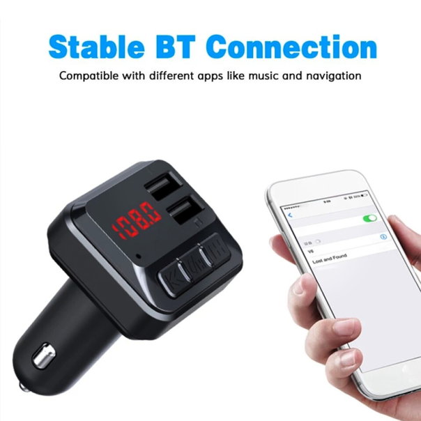 FM transmiter C6 USB Bluetooth 5.0 12-24V handsfree crni - 208200