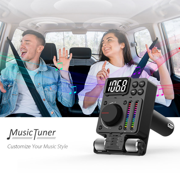 FM Transmiter MT01, Treble and Bass control, PD 30W, USB 12W, BT 5.3, RGB - 214004