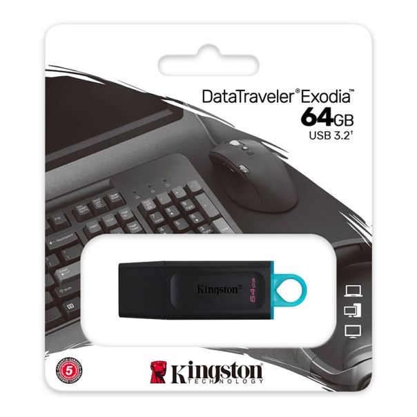USB Flash memorija Kingston Data Traveler Exodia 3.2 64GB DTX crno plava - EP2922766