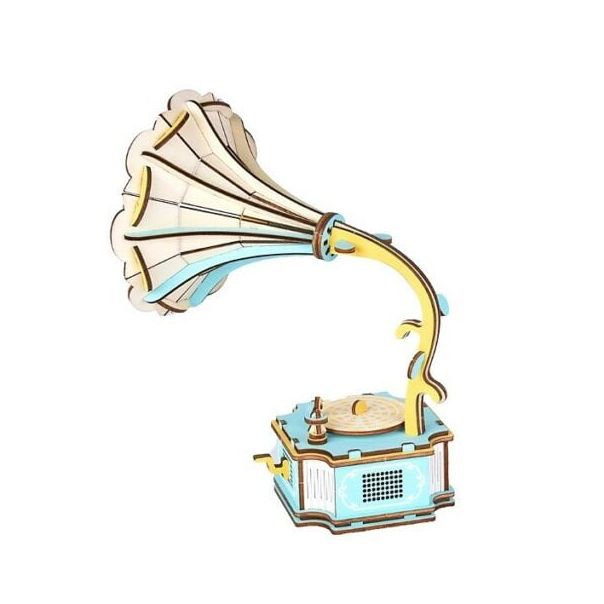 3d drvena puzzle - GRAMOFON - 112-1-1-1-1
