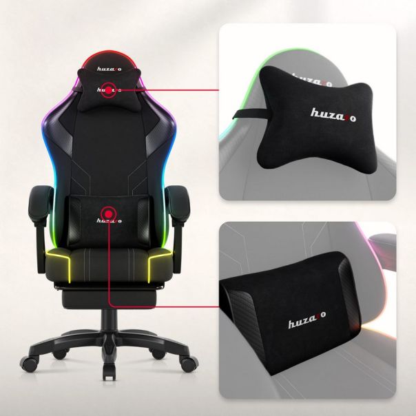 Huzaro Force 3.7 RGB Crna Gaming stolica - 1745-1