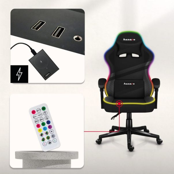 Huzaro Force 4.4 RGB Crna Gaming stolica - 1746-1