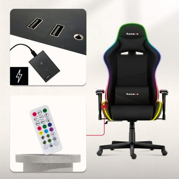 Huzaro Force 6.2 RGB Mesh Gaming stolica - 1749-1