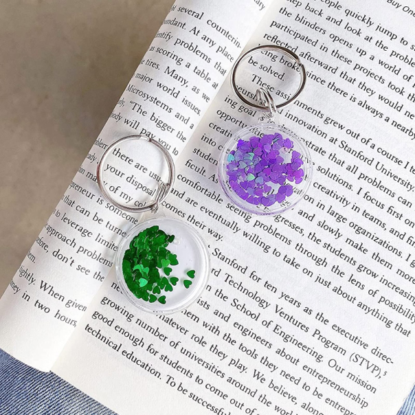 Futrola Fluid Gliter za Airtag sa priveskom za kljuceve siva - 054052-1