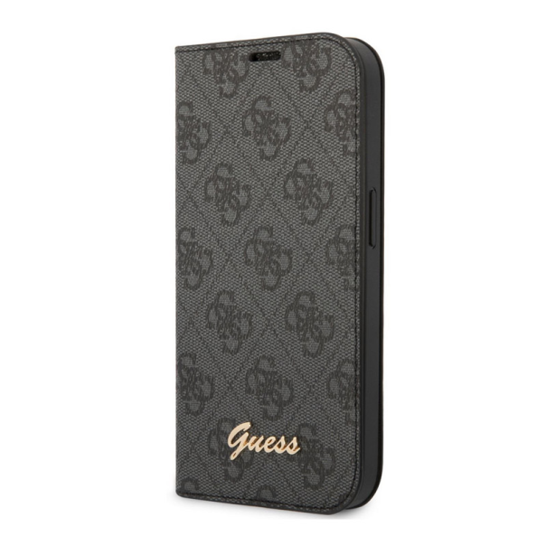 Maska za iPhone 14 na preklop Guess PC/ TPU 4G Metal Camera Outline Book crna - GUBKP14SHG4SHK