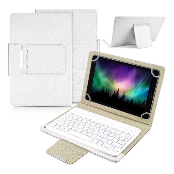 Futrola Leather 10-11 in sa bluetooth tastaturom bela - 058439