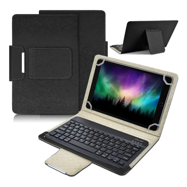 Futrola Leather 10-11 in sa bluetooth tastaturom crna - 058438