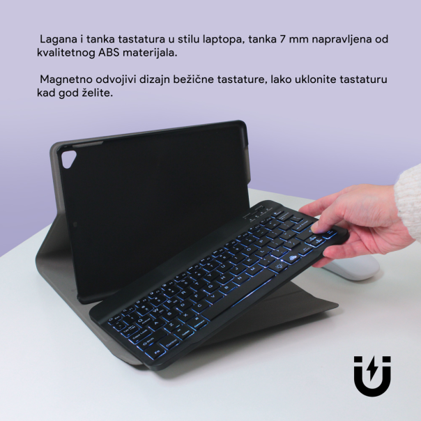 Futrola sa tastaturom i mišem za iPad Air/Air 2 crna - 210788-1