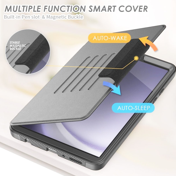 Futrola Smart Funcional Cover za Samsung Tab A9/ X110 siva - 617489-1