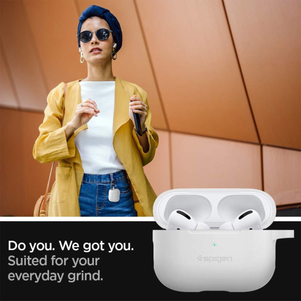 Futrola Spigen Rugged Silicone Fit za Airpods Pro 1 bela - ASD00534