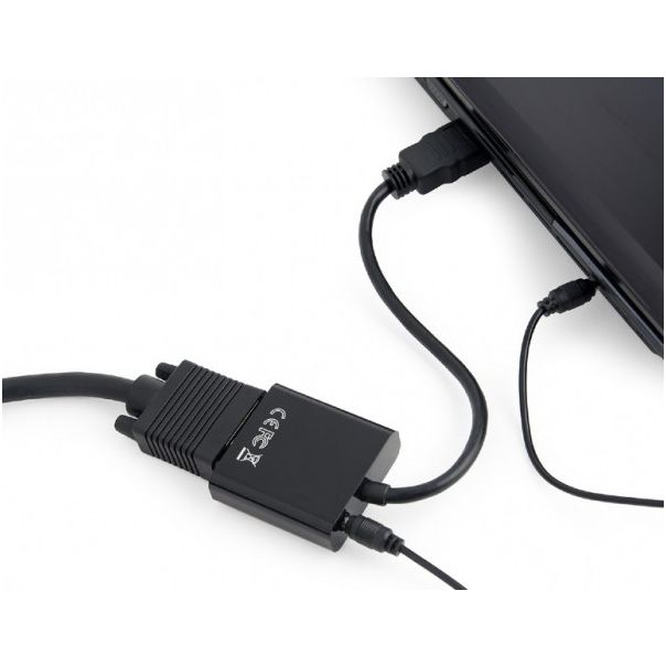 A-HDMI-VGA-06 ** Gembird  HDMI to VGA + AUDIO adapter cable, single port (alt A-HDMI-VGA-03, 439) - EP3235573