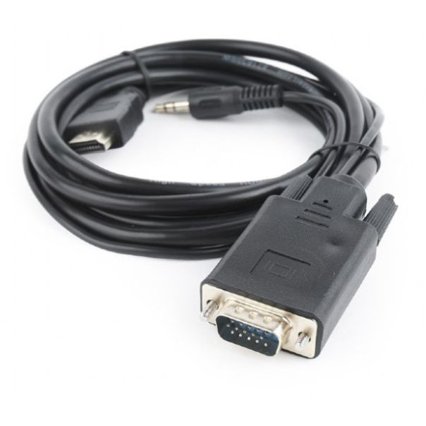 A-HDMI-VGA-03-6 Gembird HDMI to VGA and audio adapter cable, single port, 1,8m, black - EP3228596