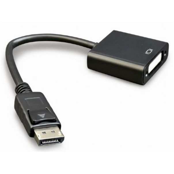 A-DPM-DVIF-002 Gembird DisplayPort to DVI adapter cable, black - EP3223610