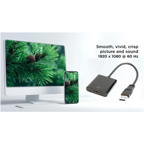 A-USB3-HDMI-02 Gembird USB 3.0 to HDMI display adapter, black - EP3225148