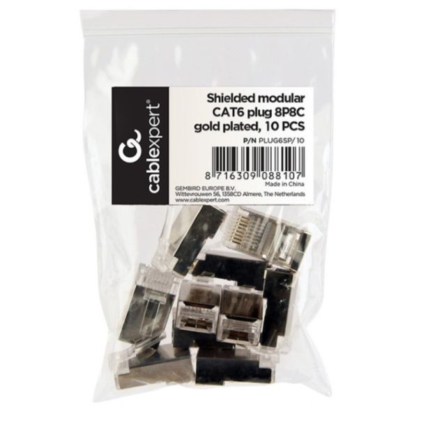 PLUG6SP/10 Shielded modular CAT6, 10 u pakovanju / CENA PO PAKOVANJU - EP3224282