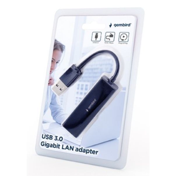 NIC-U3-02 Gembird USB 3.0 to Fast Ethernet LAN adapter 10/100/1000 ( mrezna kartica) - EP3273747